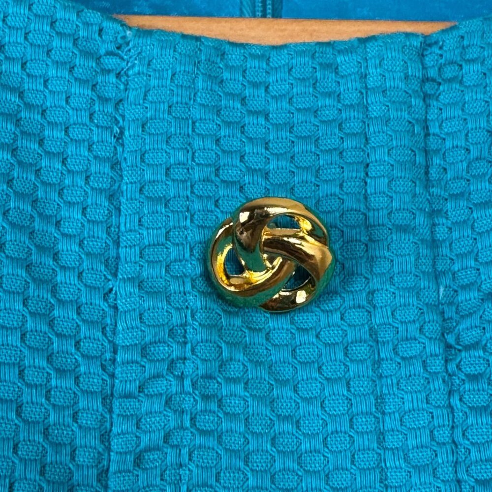Eliza J Teal Sleeveless Midi Sheath Dress - Picture 4 of 11